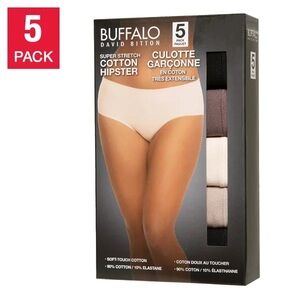 Buffalo Women's Cotton Hipster Briefs, 5-pack